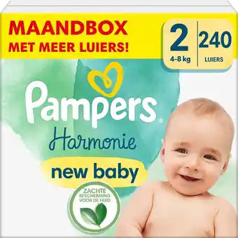 Bol.com Pampers harmonie luiers - maat 2 (4-8kg) - 240 luiers - maandbox aanbieding