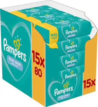 Bol.com Pampers fresh clean billendoekjes - 1200 doekjes aanbieding