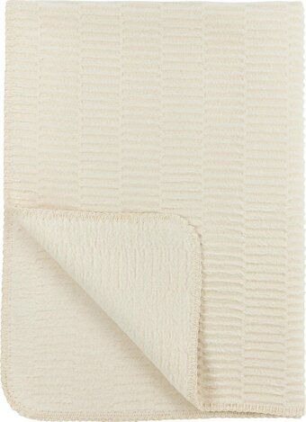 Bol.com Meyco biologische ledikantdeken rib - 100x150 cm - natural aanbieding