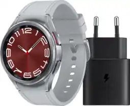 Samsung galaxy watch 6 classic zilver 43mm + samsung oplader
