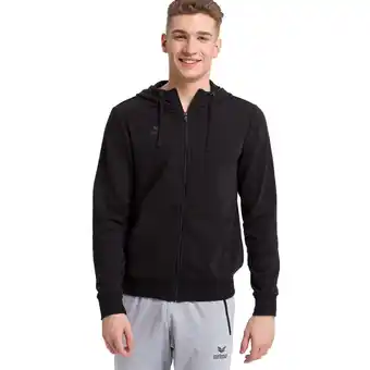 Decathlon Hooded sweatshirt met rits erima basic aanbieding