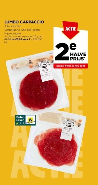 Jumbo Jumbo carpaccio aanbieding