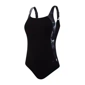 Decathlon Maanprint 1-delig zwempak voor dames speedo scu aanbieding