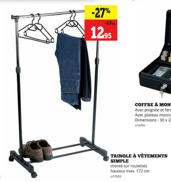 Tringle À Vêtements Simple