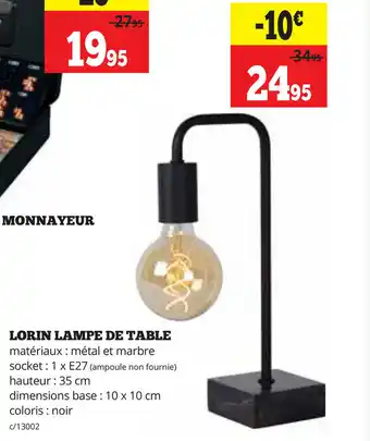 Lorin Lampe De Table