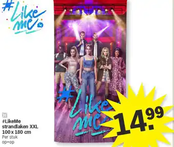 Albert Heijn #likeme strandlaken xxl 100 x 180 cm aanbieding