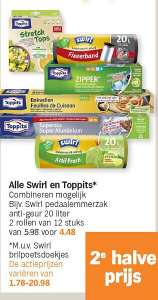 Albert Heijn Alle swirl en toppits aanbieding