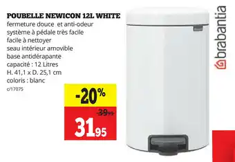 Poubelle Newicon 12L White
