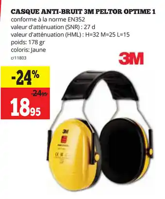 Casque Anti-Bruit 3M Peltor Optime1
