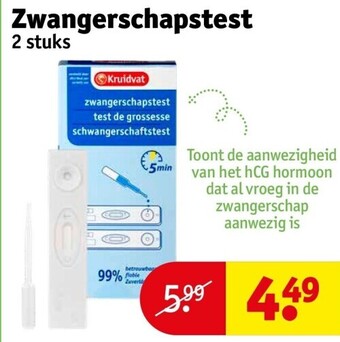 Kruidvat Zwangerschapstest aanbieding