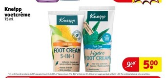 Kruidvat Kneipp voetcrème 75 ml aanbieding