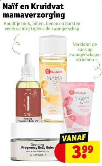 Kruidvat Naïf en kruidvat mamaverzorging aanbieding