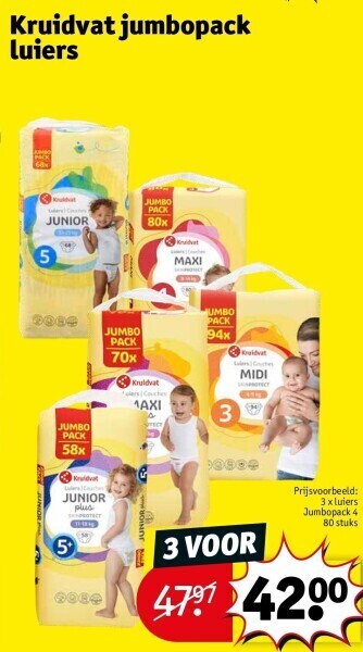 Kruidvat Kruidvat jumbopack luiers aanbieding