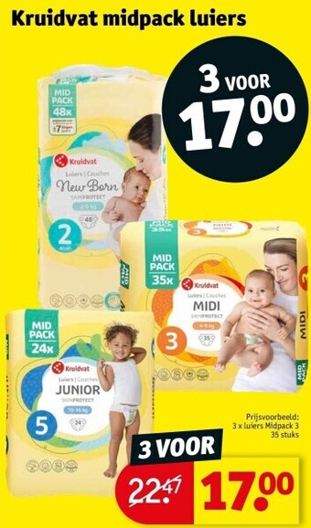Kruidvat Kruidvat midpack luiers aanbieding