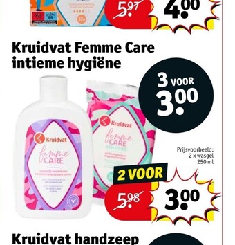 Kruidvat Kruidvat femme care intieme hygiëne aanbieding