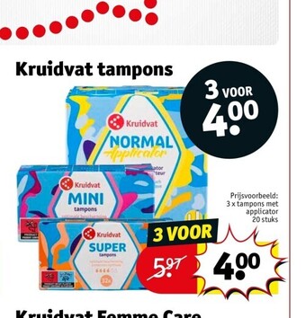 Kruidvat Kruidvat tampons aanbieding
