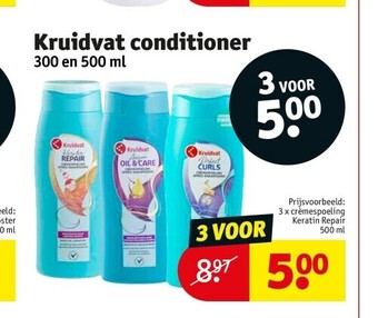 Kruidvat Kruidvat conditioner 300 en 500 ml aanbieding