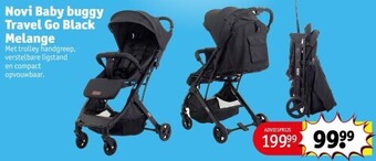 Kruidvat Novi baby buggy travel go black melange aanbieding