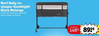 Kruidvat Novi baby cosleeper goodnight black melange aanbieding
