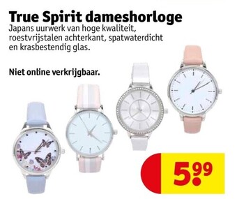 Kruidvat True spirit dameshorloge aanbieding