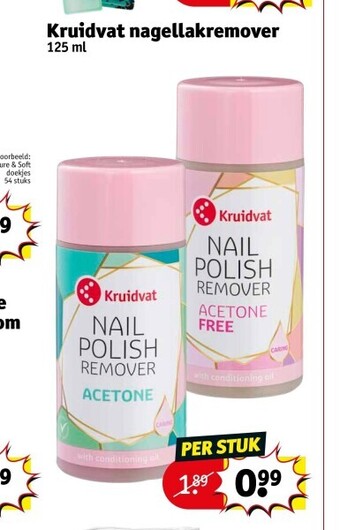 Kruidvat Kruidvat nagellakremover 125 ml aanbieding