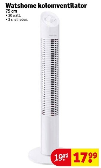 Kruidvat Watshome kolomventilator aanbieding