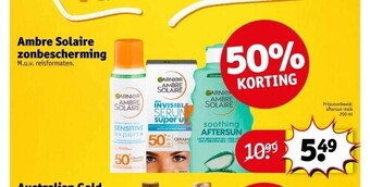 Kruidvat Ambre solaire zonbescherming aanbieding