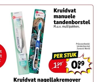 Kruidvat Kruidvat manuele tandenborstel aanbieding