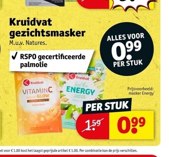 Kruidvat Kruidvat gezichtsmasker aanbieding