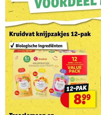 Kruidvat Kruidvat knijpzakjes 12-pak aanbieding