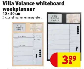 Villa volance whiteboard weekplanner