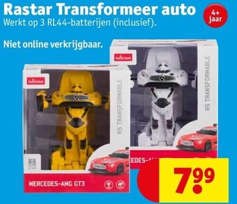 Kruidvat Rastar transformeer auto aanbieding