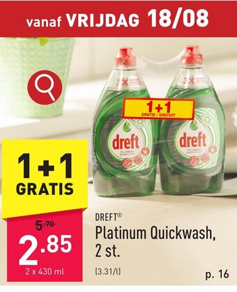 ALDI Platinum Quickwash aanbieding
