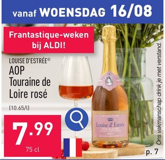 ALDI AOP Touraine de Loire rosé 75 cl aanbieding