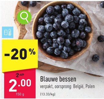ALDI Blauwe bessen 150 g aanbieding