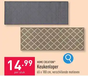 ALDI HOME CREATION Keukenloper aanbieding