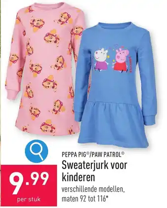 ALDI Sweaterjurk voor kinderen aanbieding