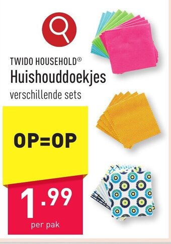 ALDI TWIDO HOUSEHOLD Huishouddoekjes aanbieding