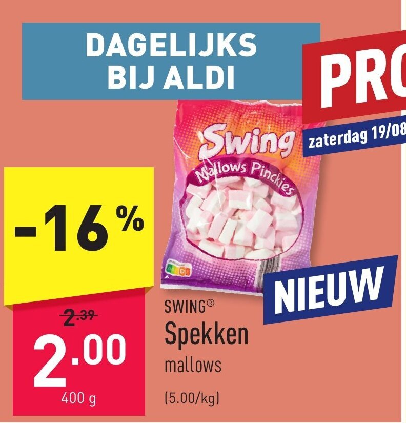 SWING Spekken 400 g promotie bij ALDI