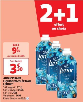 Auchan ADOUCISSANT LIQUIDE ENVOLÉE D'AIR LENOR aanbieding