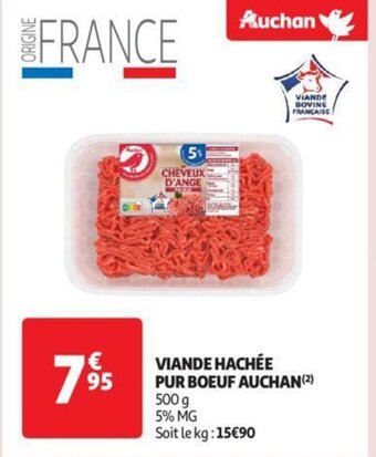 Auchan VIANDE HACHÉE PUR BOEUF AUCHAN aanbieding