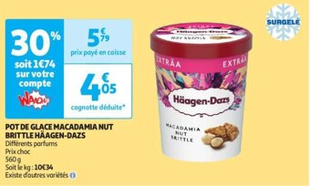 POT DE GLACE MACADAMIA NUT BRITTLE HÄAGEN-DAZS