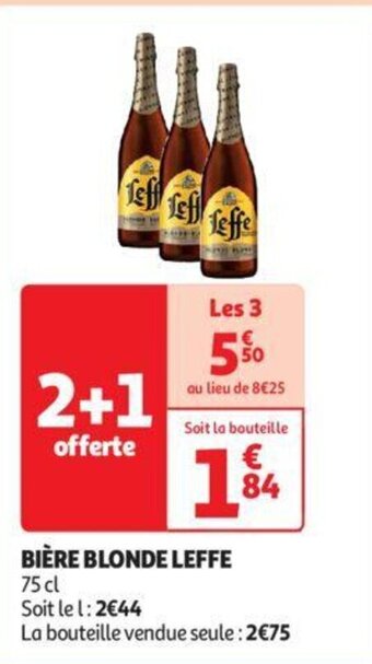 Auchan BIÈRE BLONDE LEFFE 75 cl aanbieding