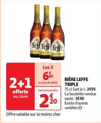Auchan BIÈRE LEFFE TRIPLE aanbieding
