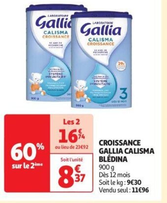 Auchan CROISSANCE GALLIA CALISMA BLÉDINA 900 g aanbieding