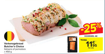 Carrefour Varkensgebraad Butcher's Choice aanbieding