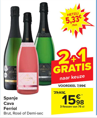Carrefour Spanje Cava Ferriol aanbieding