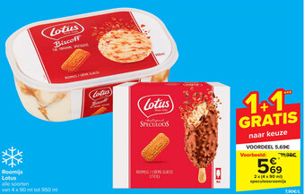 Carrefour Roomijs Lotus aanbieding