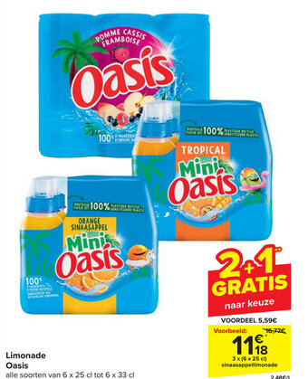 Carrefour Limonade Oasis aanbieding