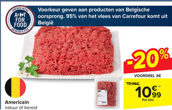 Carrefour Americain natuur of bereid aanbieding